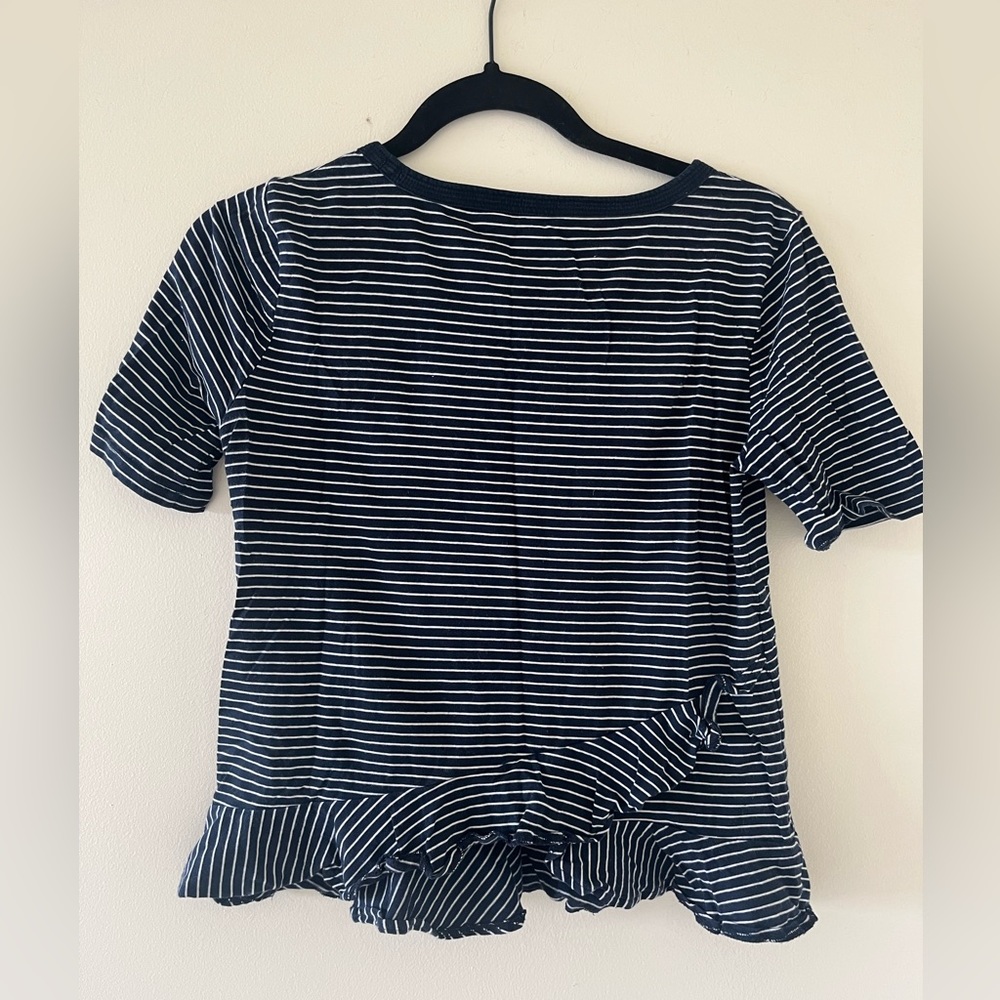 Striped Top with Ruffle Detail - Picture 2 of 2